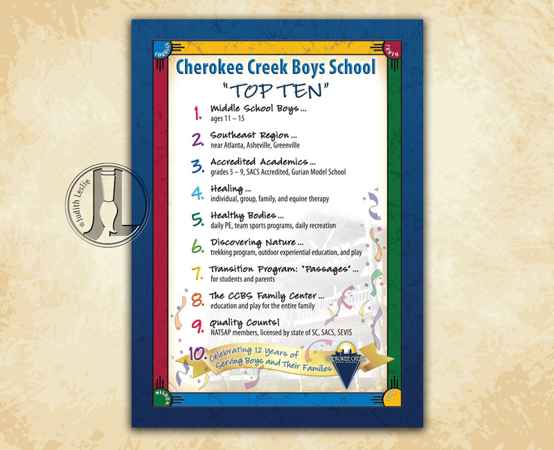 Cherokee Creek Boys School Top Ten Flyer