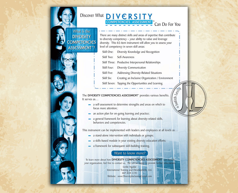Diversity Competencies Assessment Training Session Flyer