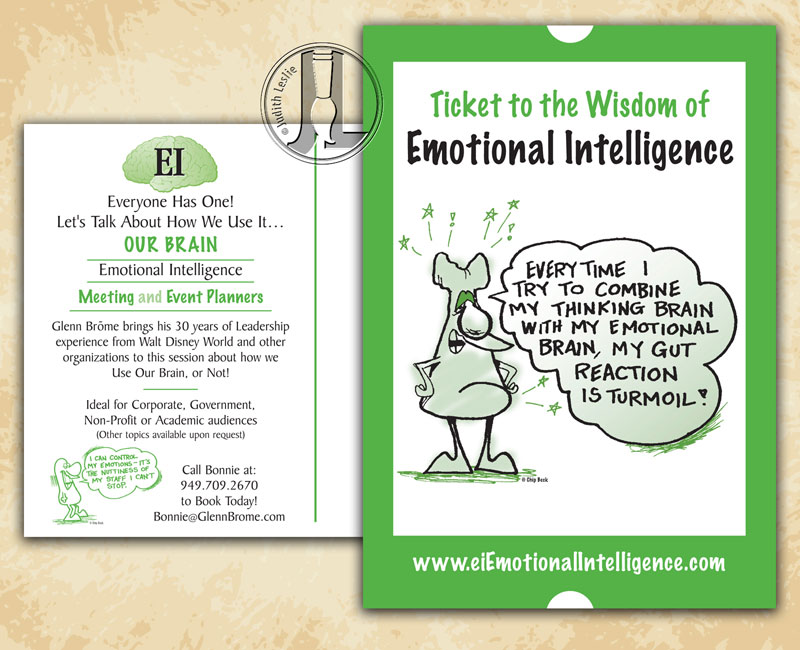 The Brome Company Ticket to the Wisdom of Emotional Intelligence Postcard