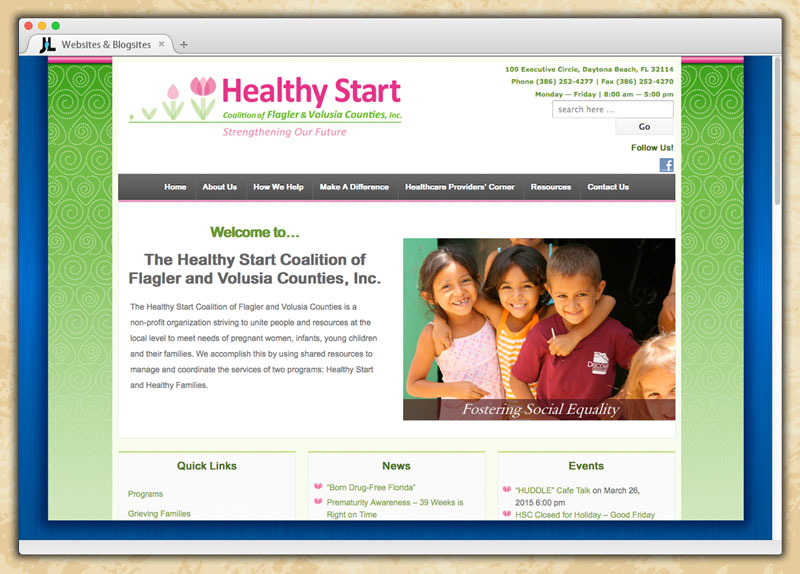 The Healthy Start Coalition of Flagler and Volusia Counties, Inc. Website