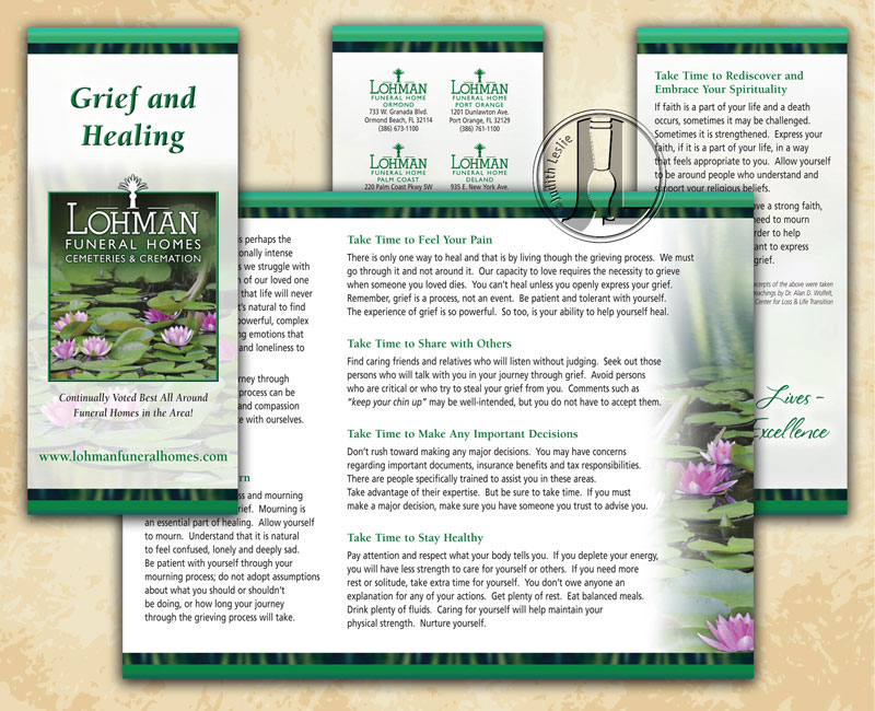 Lohman Funeral Homes Grief and Healing Brochure