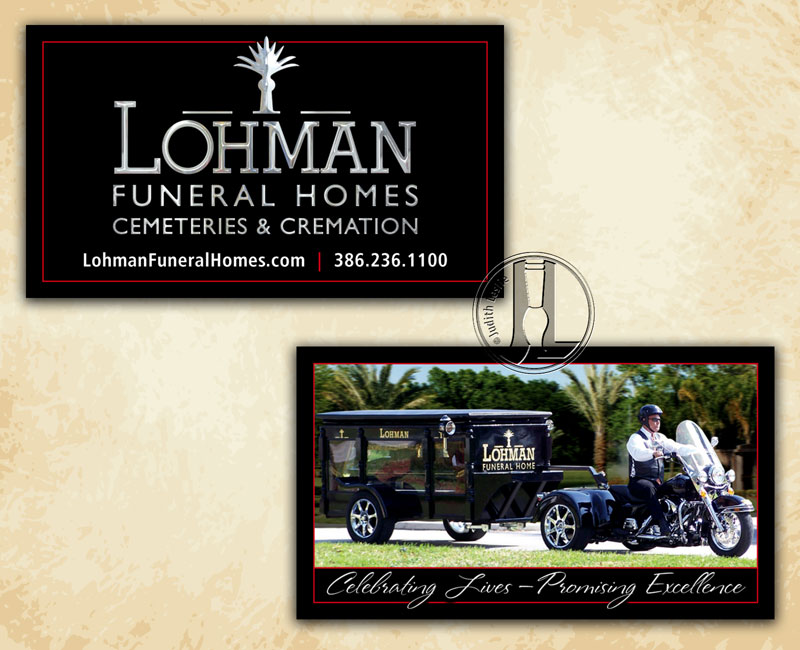 Lohman Funeral Homes Harley Business Card