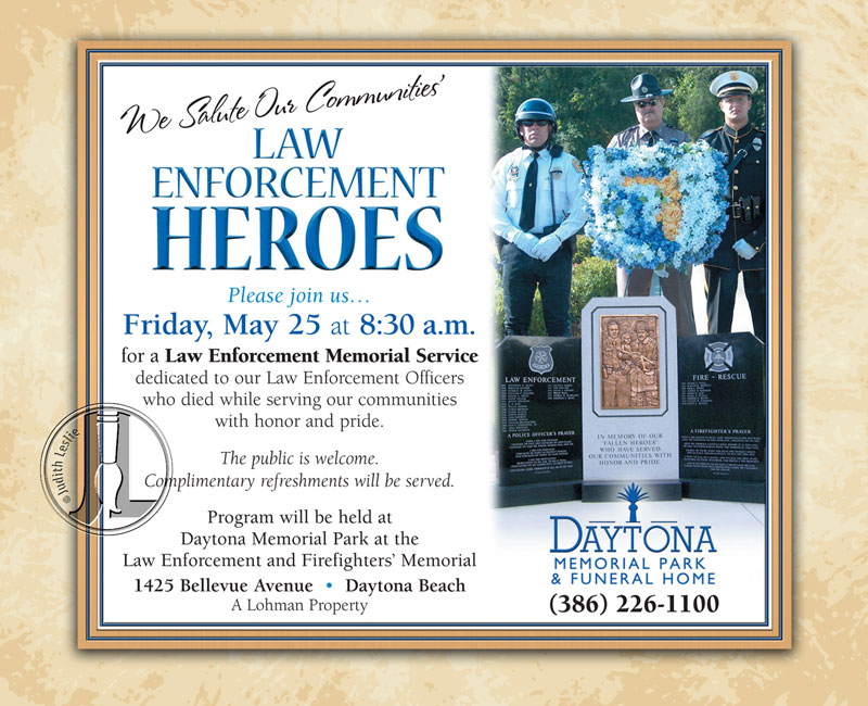 Lohman Funeral Homes Law Enforcement Heroes Ad