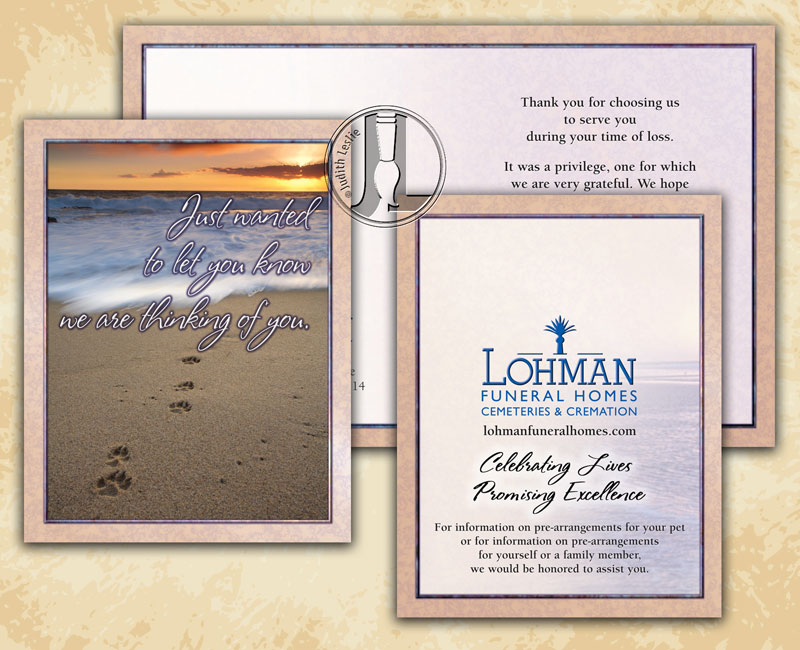Lohman Funeral Homes Loss of Pet Card
