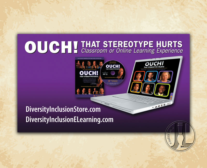 Ouch! That Stereotype Hurts eLearning and Video Training Business Card