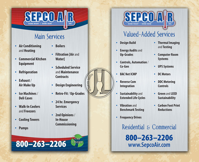 Sepco Air Rack Card